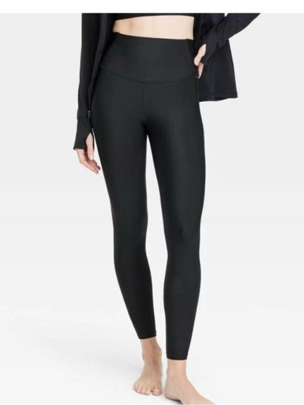 NWT High-Rise Black Performance Active 7/8 Leggings Women’s Size Large